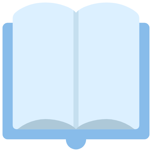 Open book with visible pages representing reading and knowledge, logo for E-Stock Librairie